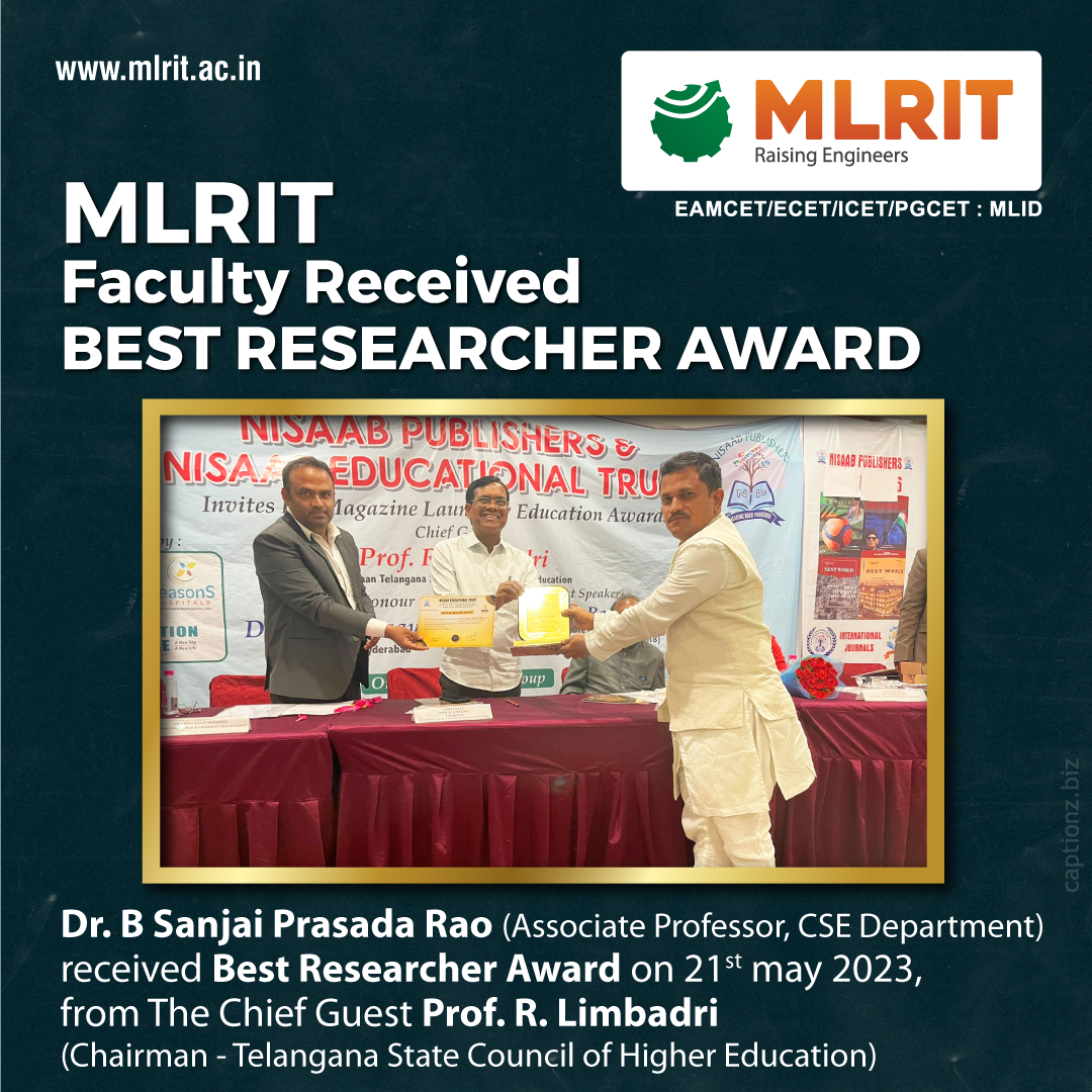 MLRIT Best Award