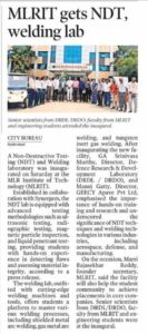 NDT & Welding Labs COE Inauguration at MLRIT